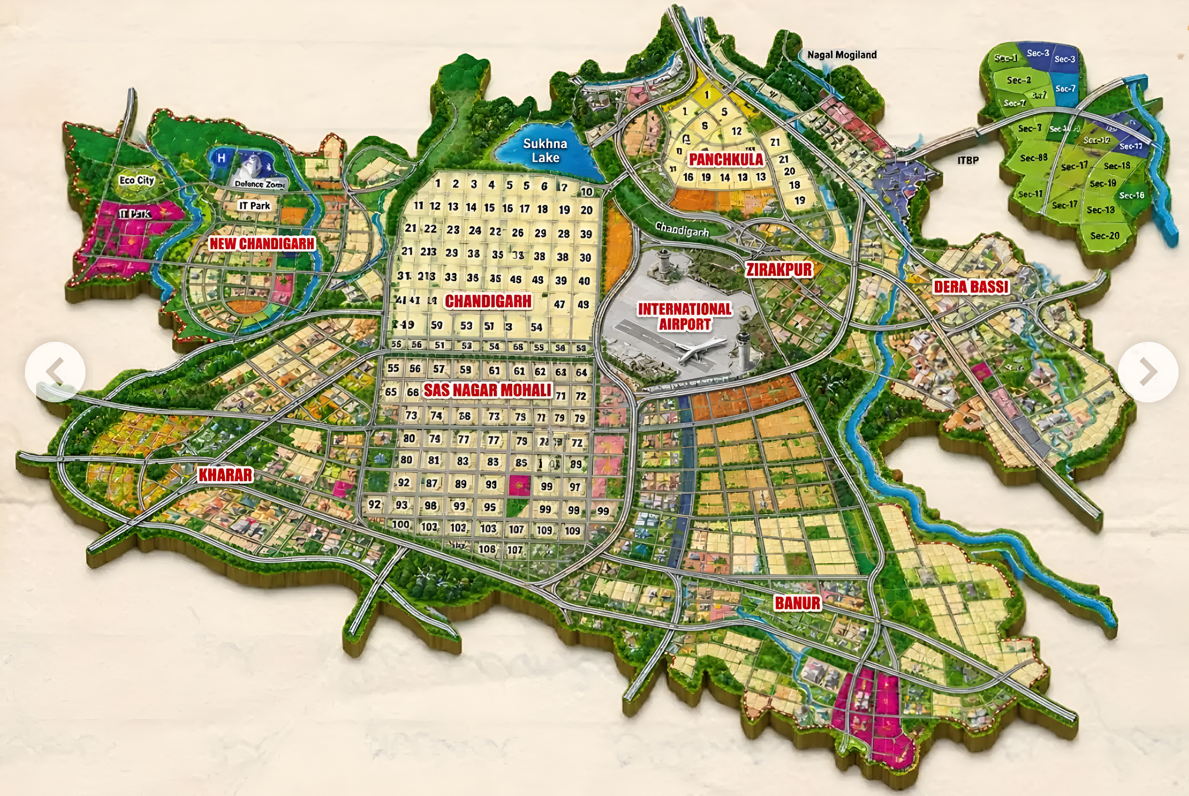 Tricity map